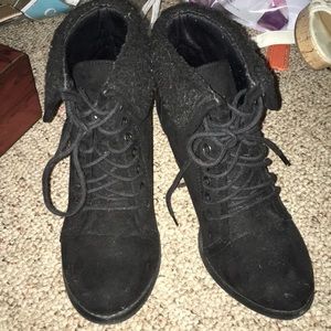 Wet Seal Black Booties